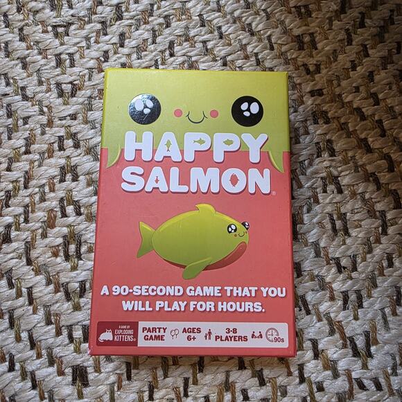 HAPPY SALMON Party Card Game Family Friendly (2021) Used 1 Time NICE - Picture 9 of 9